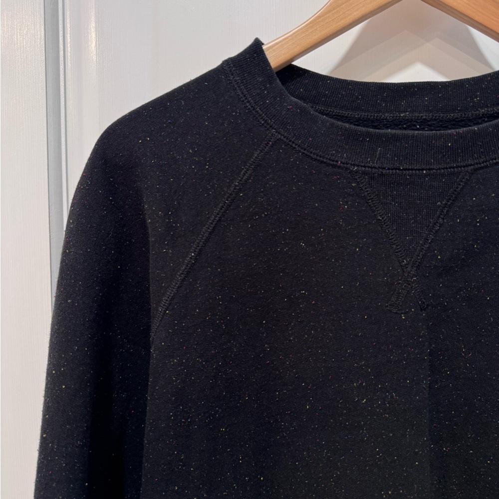 Muttonhead Black Speckled rainbow crewneck Sweatshirt size large made in Canada - Picture 8 of 12